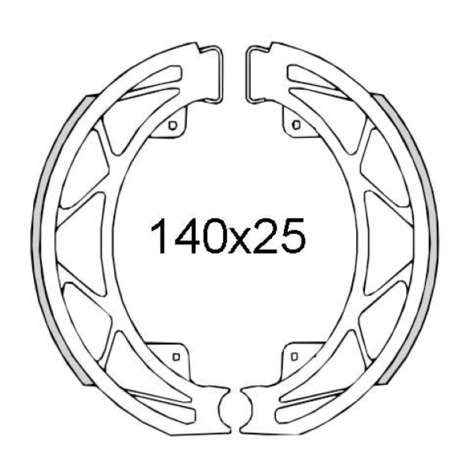 Mâchoire de frein RMS pour Scooter Derbi 50 Atlantis 4T 2004 à 2006 56293R Neuf