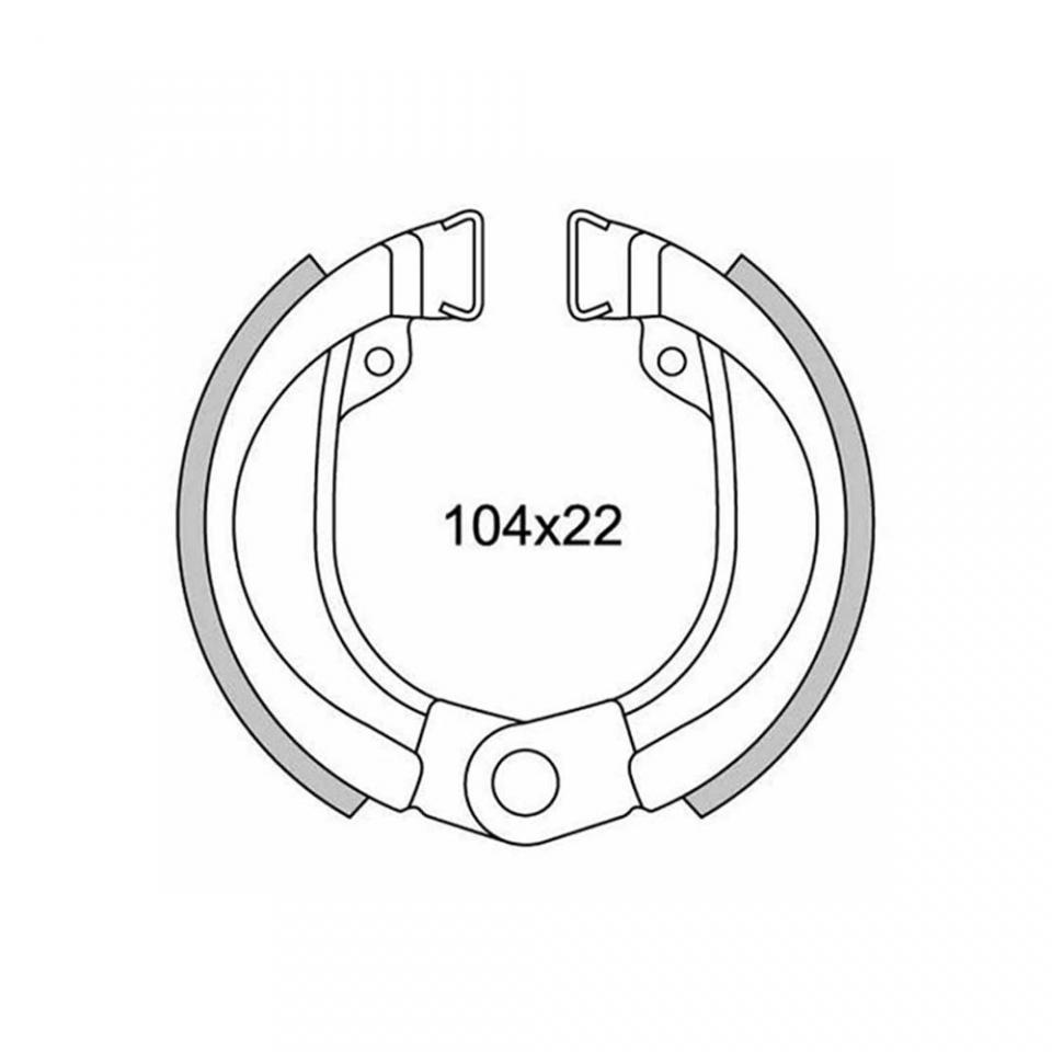 Mâchoire de frein Teknix pour mobylette Peugeot 50 103 FOX Ø104x22mm AV AR Neuf