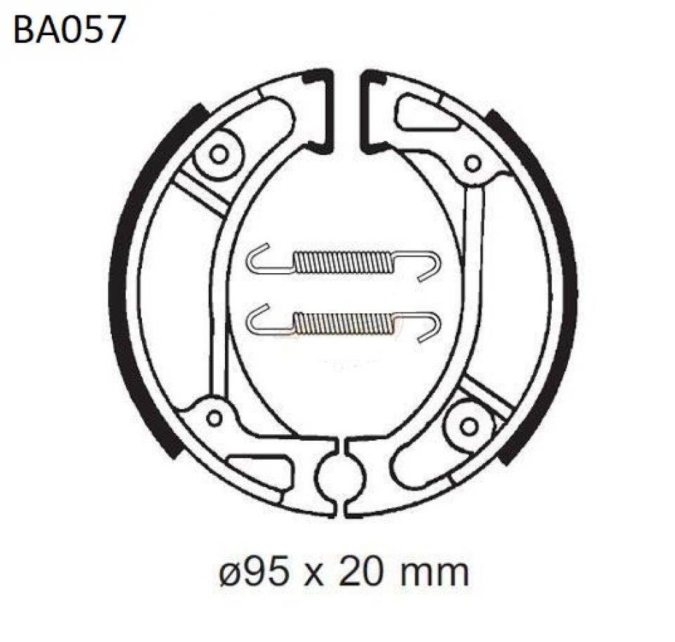 Mâchoire de frein Ø95mm x 20mm Tecnium BA057 pour moto Honda 70 XR 2000 Neuf