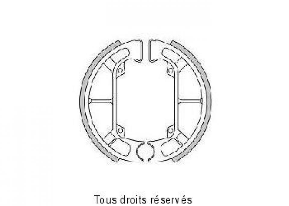 Mâchoire de frein Sifam pour Scooter Gilera 50 Storm 1999 à 2002 Ø100X20mm / AR Neuf