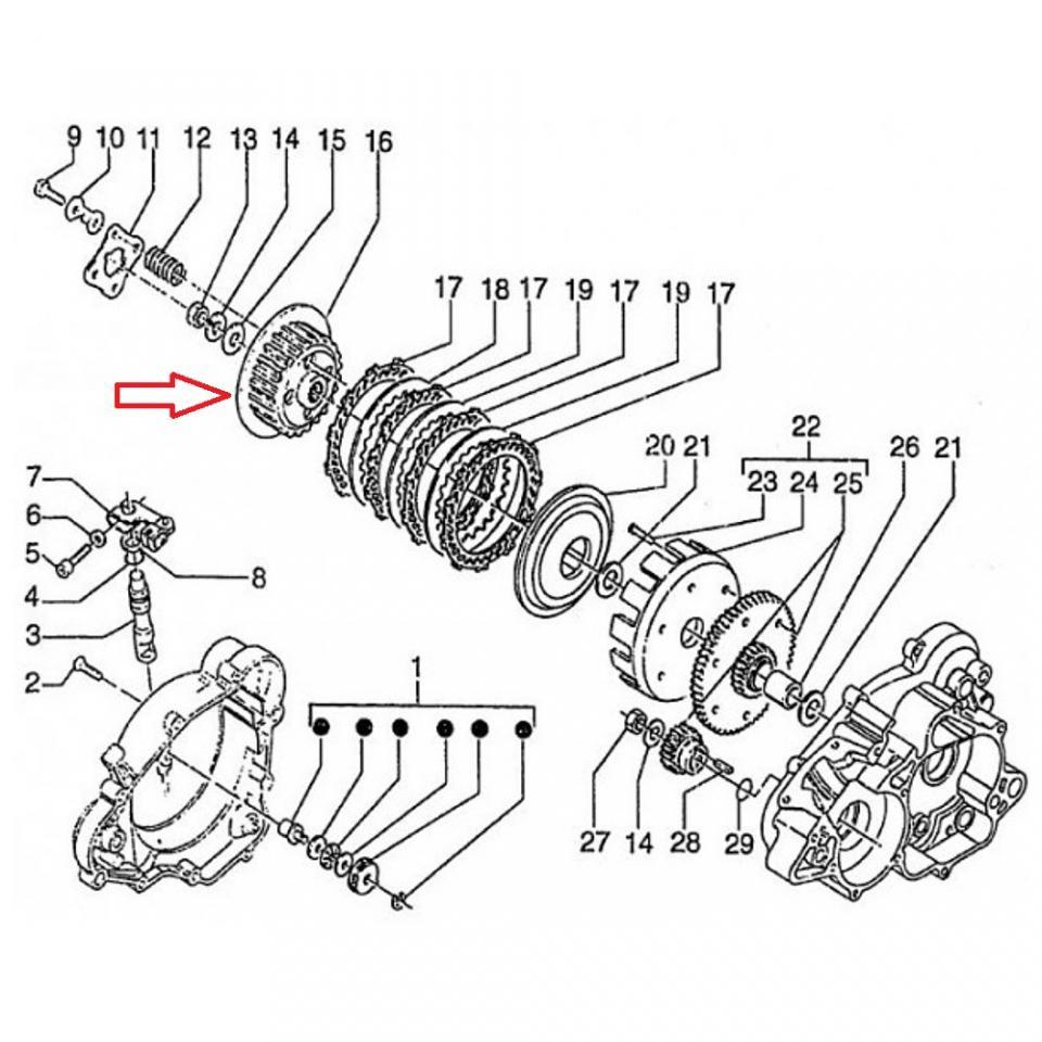 Noix d embrayage origine pour moto Gilera 50 H@K 2000-2000 9420245 Neuf