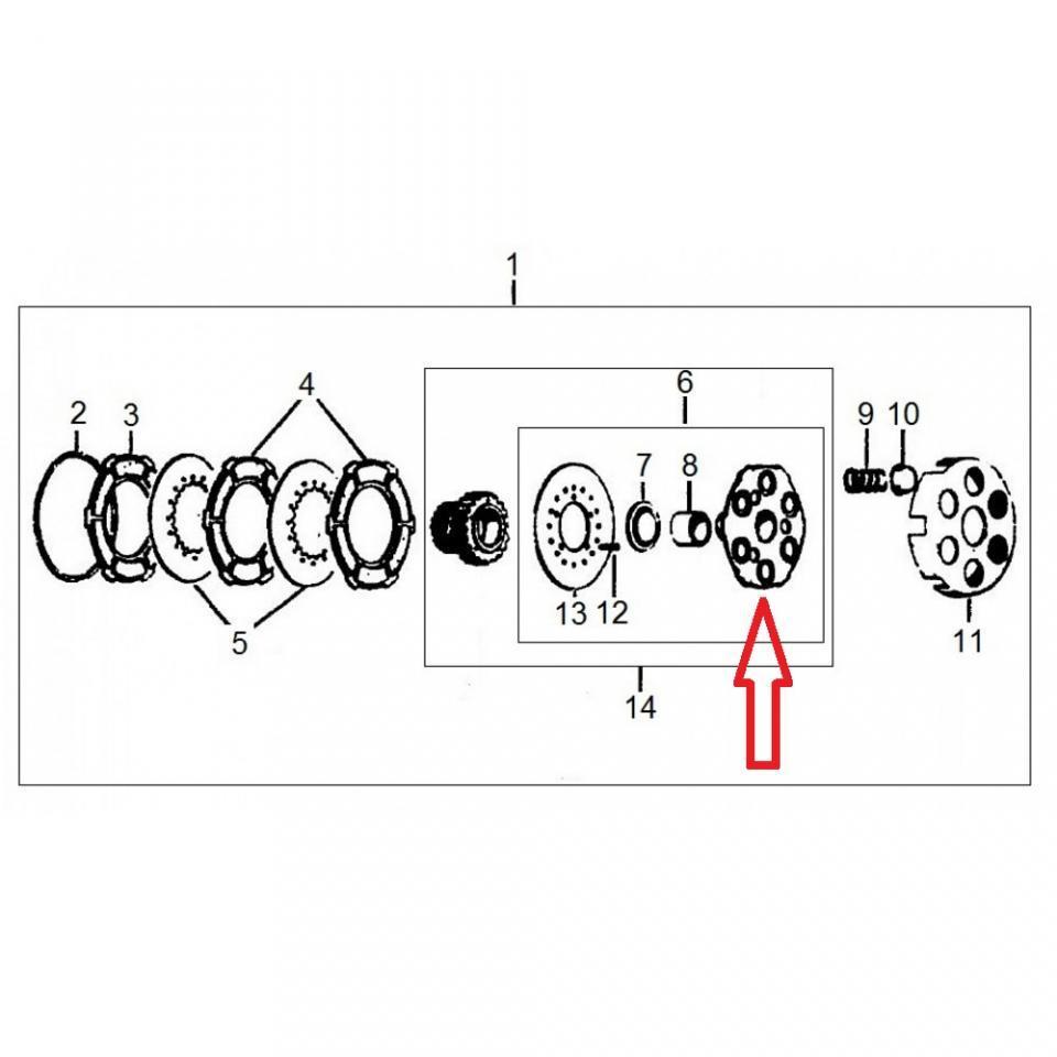 Plateau embrayage RMS pour scooter Piaggio 125 Cosa Cl-Clx 1988-1991 159853 Neuf