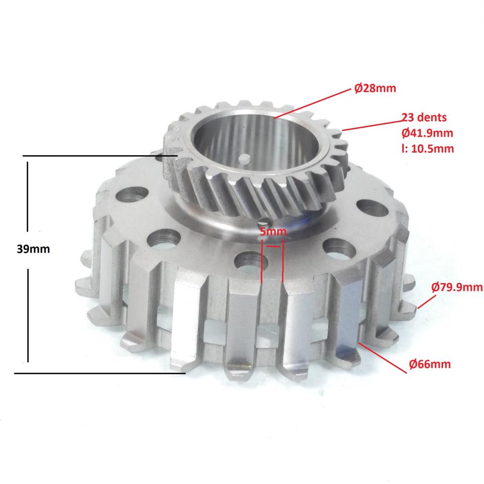 Noix cloche Engrenage embrayage Z23 23dts RMS pour scooter Piaggio Vespa PX 125