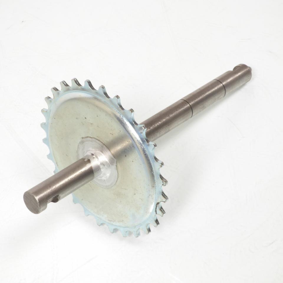 Axe de pédalier pour mobylette MBK 50 51 gris 3 clips 28 dents avec graisseur