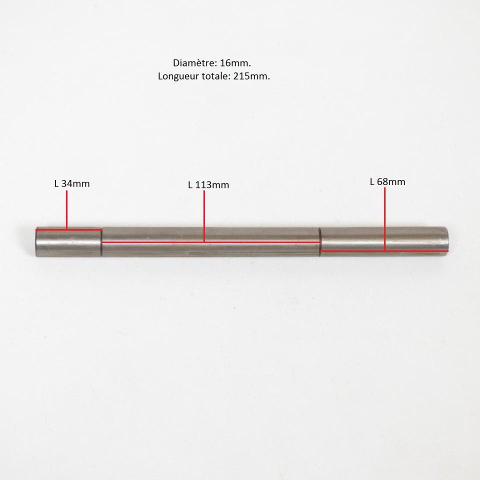 Axe de pédalier pour Mobylette MBK 50 51 Ø16mm L 215mm lisse deux gorge Neuf