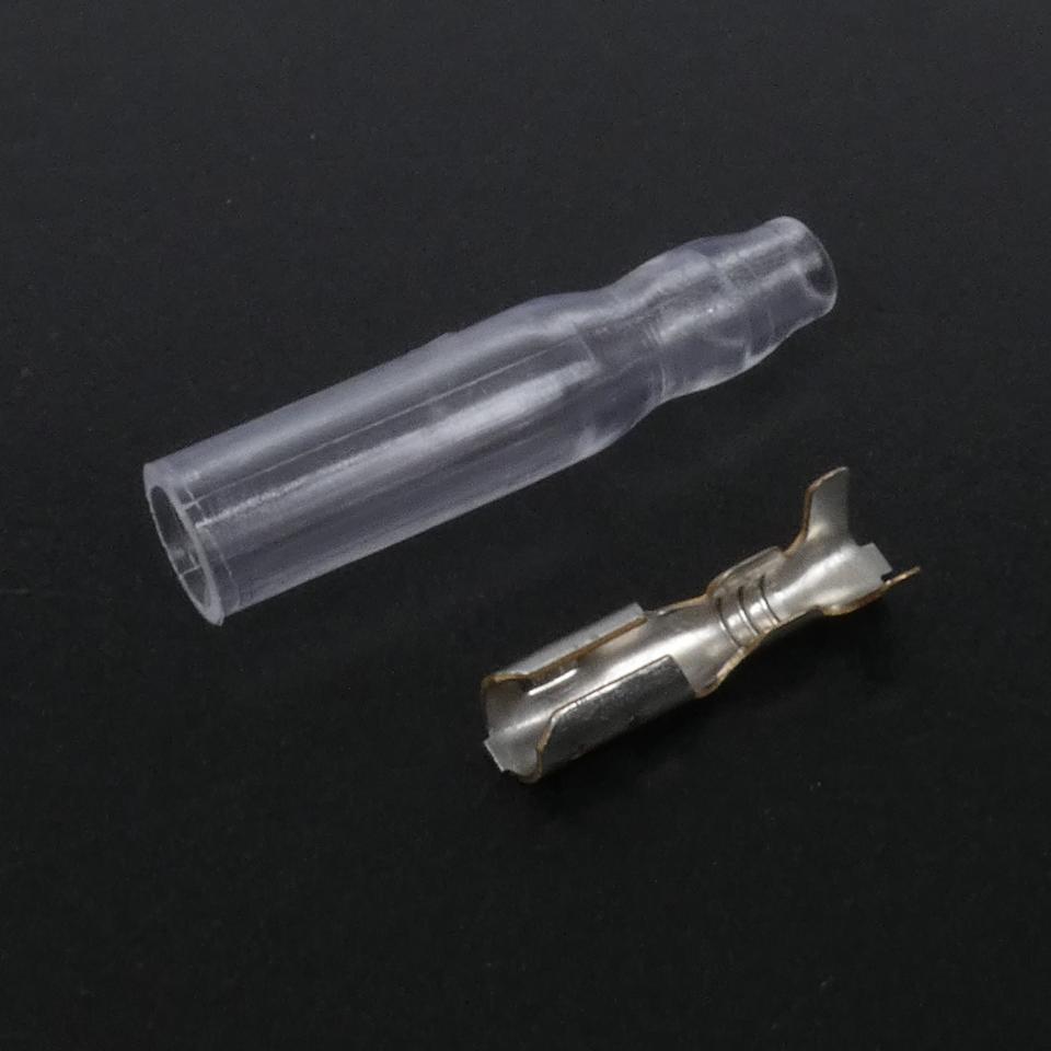Cosse électrique femelle ronde Ø3.5mm avec isolant P2R pour moto par 25 Neuf