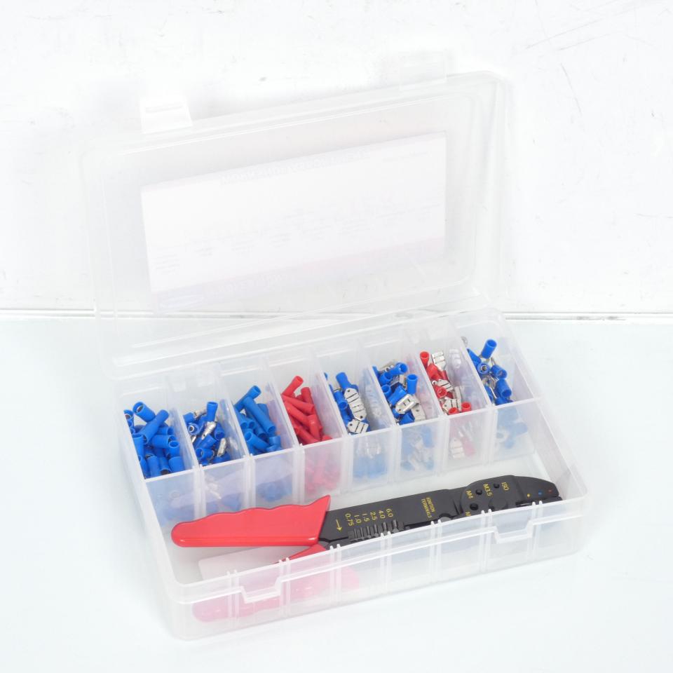 Coffret assortiment cosse électrique isolé + pince AutoMaster GE-335 pour moto