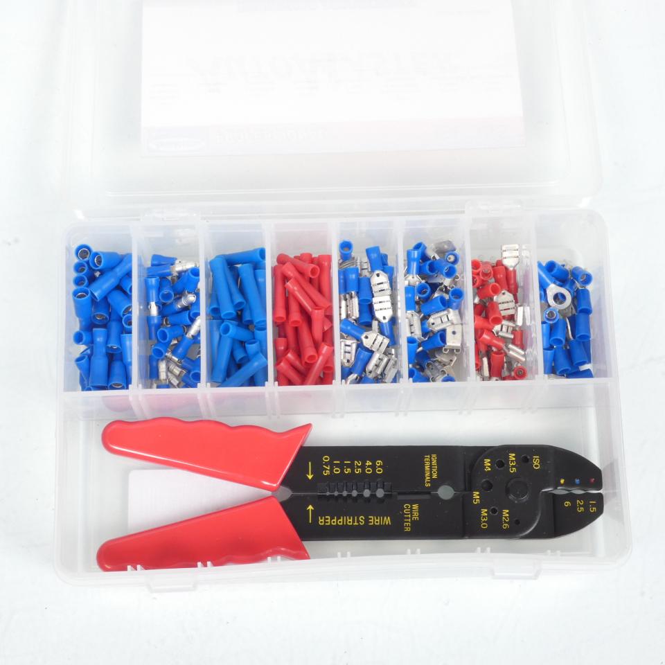 Coffret assortiment cosse électrique isolé + pince AutoMaster GE-335 pour moto