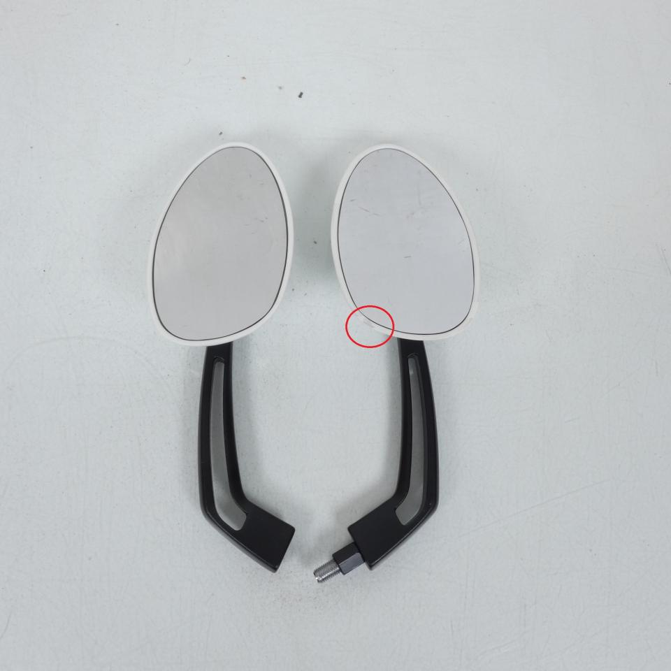 Paire de rétroviseur Blanc M10 pas 125 BIHR pour moto Occasion