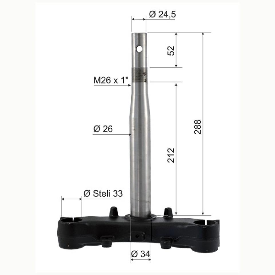 Té de fourche RMS pour scooter Honda 150 SH A I Abs 2013 2014 2015 2016 KF13B Neuf