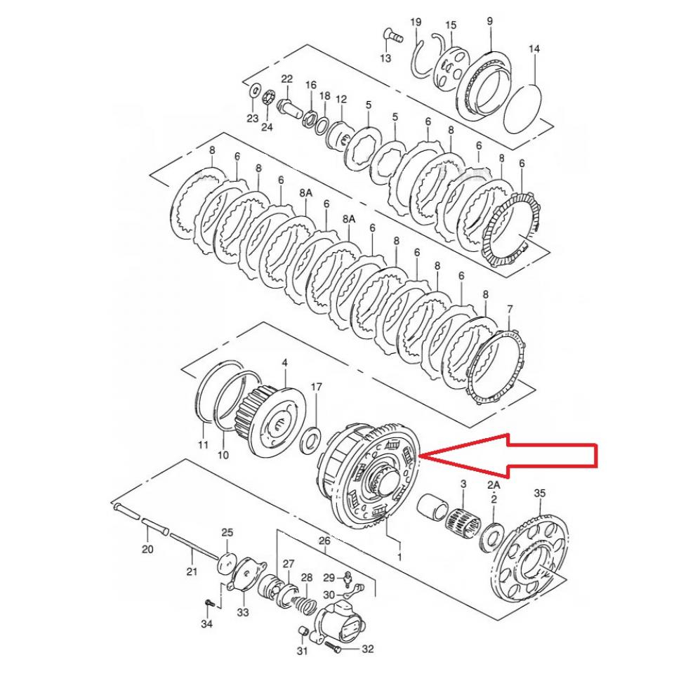 Cloche d embrayage origine pour moto Suzuki 1200 Bandit 21200-31861 Neuf en destockage
