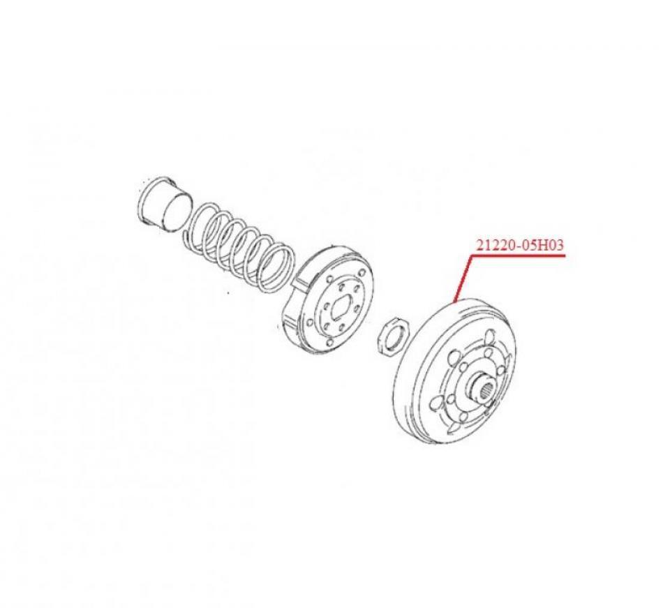 Cloche d embrayage origine pour Scooter Suzuki 400 Burgman 2007 à 2014 21220-05H03 Neuf