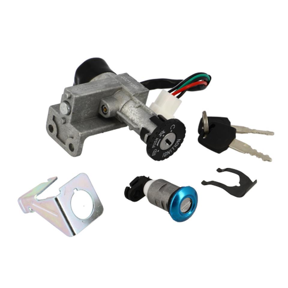 Kit serrure Teknix pour scooter Kymco 50 Vitality 2004 à 2008 4 fils Neuf