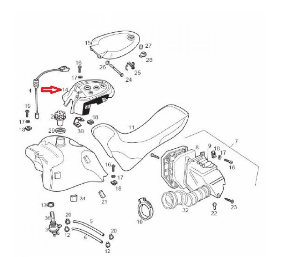 Couvre réservoir bleu Origine pour moto Derbi 50 Senda R Racer 2002-2003 00H01515222