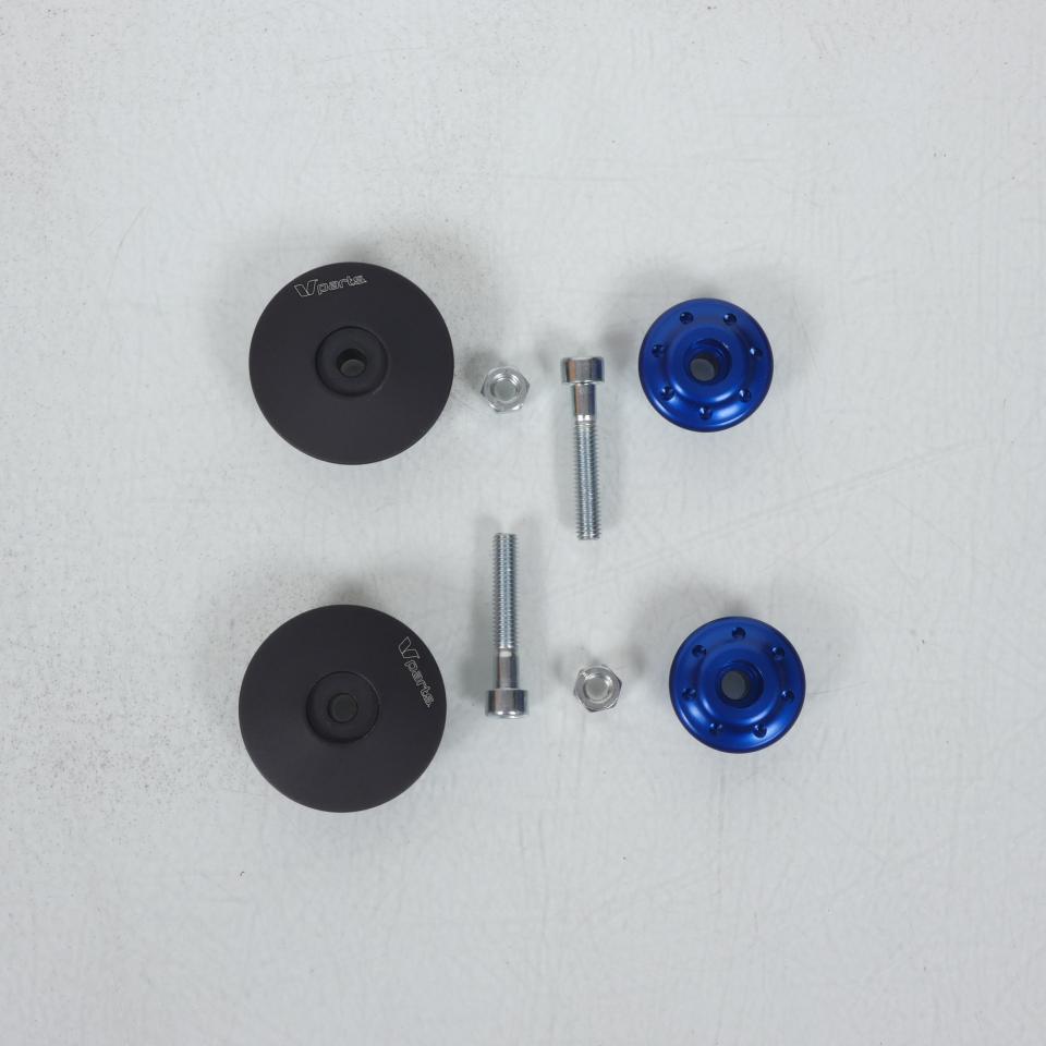 Paire de diabolo aluminium Bleu M6 pas 100 Vparts pour moto Neuf