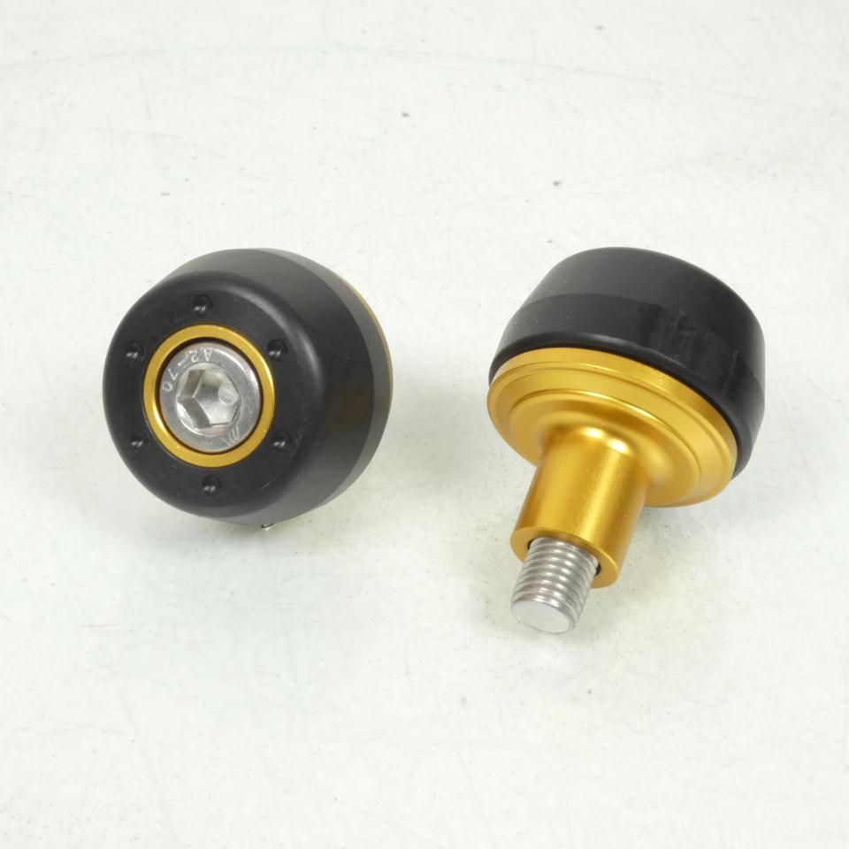 Paire Diabolo Noir Jaune anodisé pour moto Honda X100410R M10 P1.25 Neuf