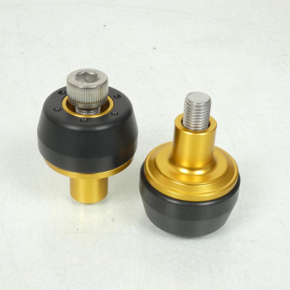 Paire Diabolo Noir Jaune anodisé pour moto Honda X100410R M10 P1.25 Neuf