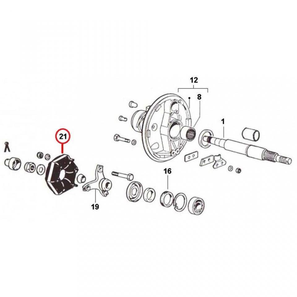 Amortisseur de couple RMS pour Auto Piaggio 420 Ape Tm P703-P703V Diesel 1997-2004 2283020001 Neuf