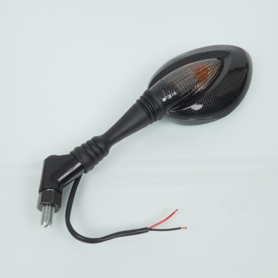 Rétroviseur réversible Mad Araknoid carbone avec clignotant pour moto M10 P1.25 std