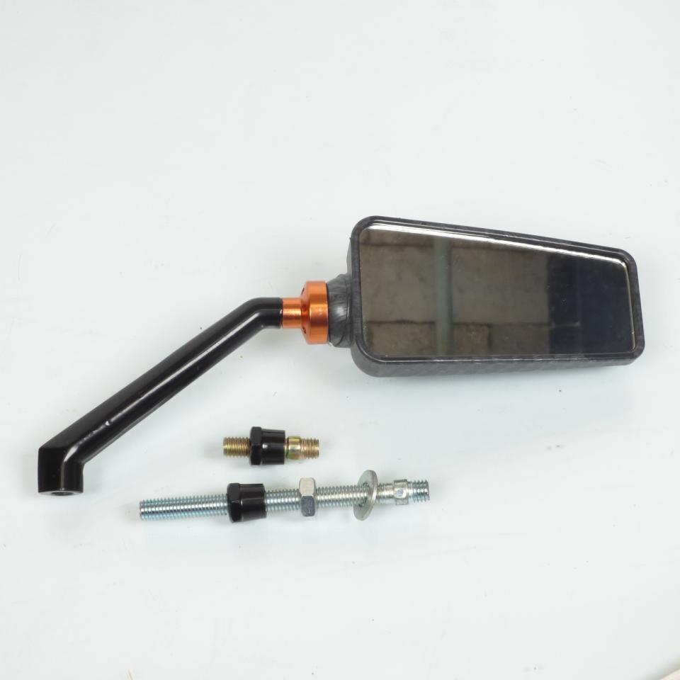 Rétroviseur réversible F1 carbone mat M8 pour moto scooter 50 à boite Neuf