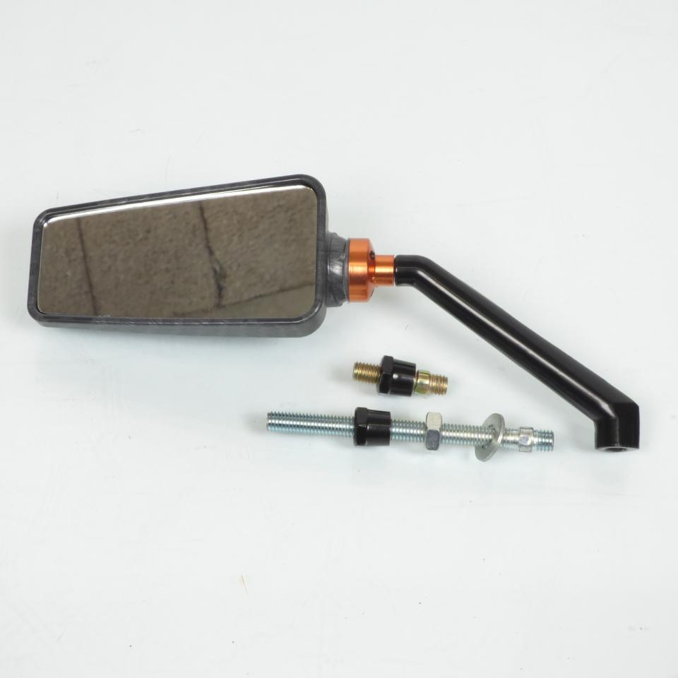 Rétroviseur réversible F1 carbone mat M8 pour moto scooter 50 à boite Neuf