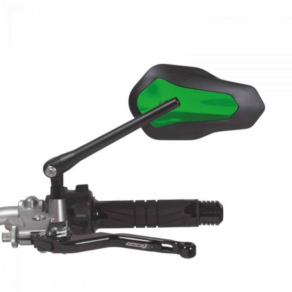 Rétroviseur réversible ZIGGY Chaft noir et vert pour moto IN261 M10 Neuf