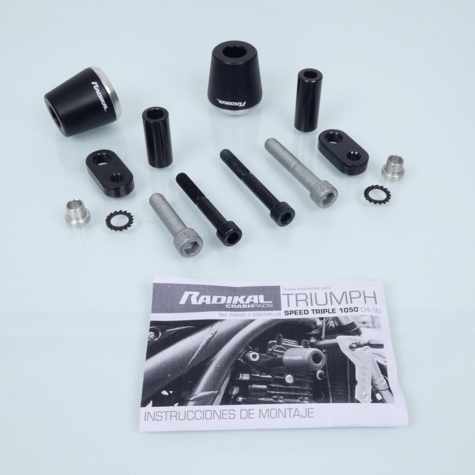 Tampon pare carter Radikal pour moto Triumph 1050 Speed triple 2004 à 2010 Neuf