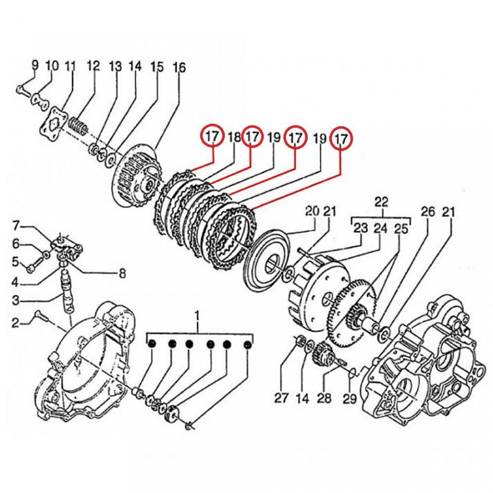 Disque d embrayage origine pour Moto Gilera 50 Eaglet 1995 à 1996 942027 / à l'unité Neuf