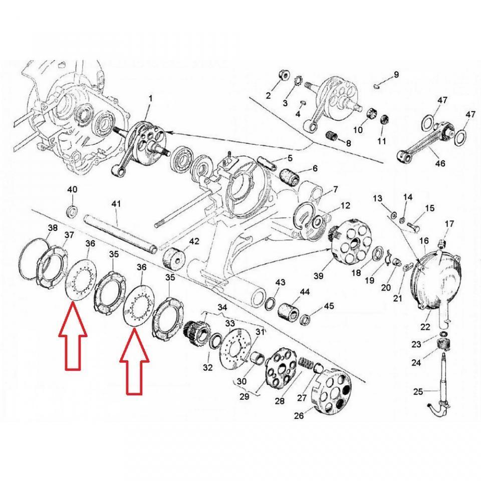 Disque d embrayage RMS pour scooter Piaggio 125 Vespa TS 1975-1978 094425 / à l'unité Neuf