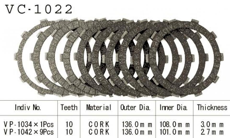 Disque d embrayage Kyoto pour Moto Honda 900 Cbr Rr Fireblade 1996 à 1997 Neuf