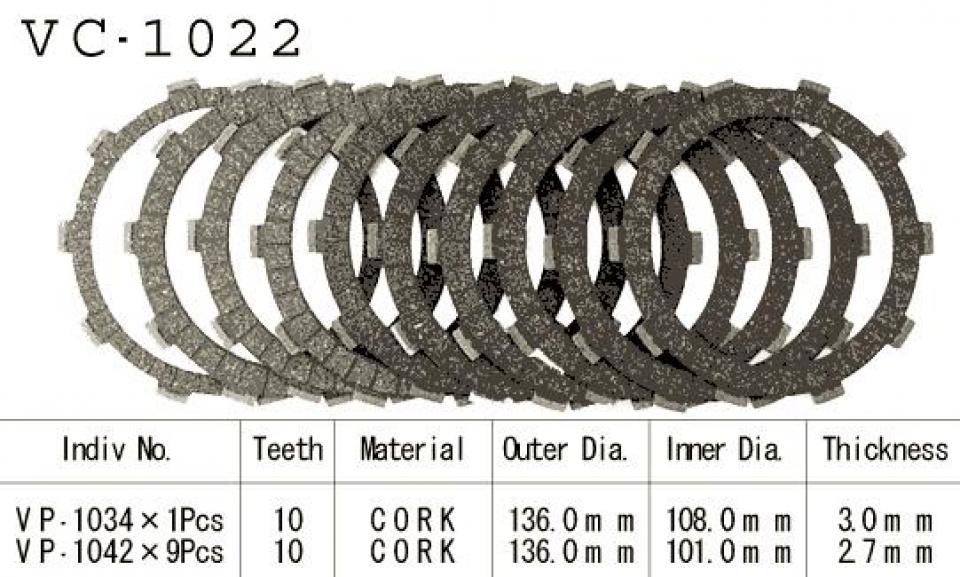 Disque d embrayage Kyoto pour Moto Honda 900 Cbr Rr Fireblade 1996 à 1997 Neuf