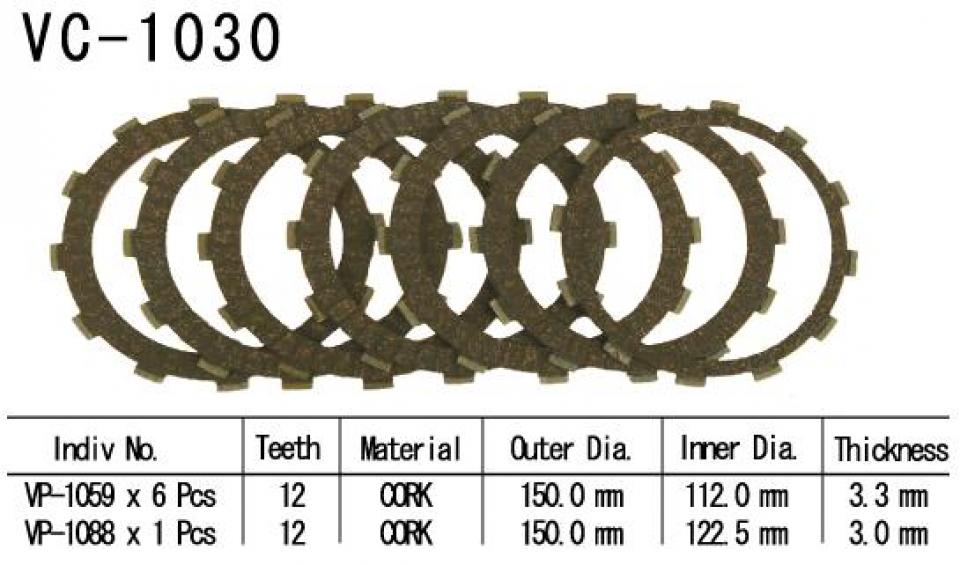 Disque d embrayage Kyoto pour Moto Honda 650 XR R 2000 à 2006 Neuf