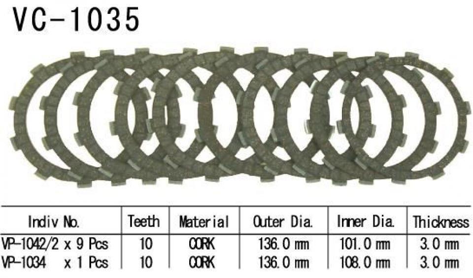 Disque d embrayage Kyoto pour Moto Suzuki 1000 Tl S 1997 à 2001 Neuf