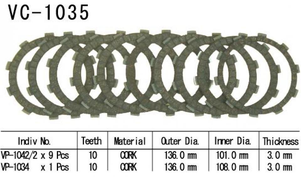 Disque d embrayage Kyoto pour Moto Suzuki 750 Gsx-R 2002 à 2005 Neuf