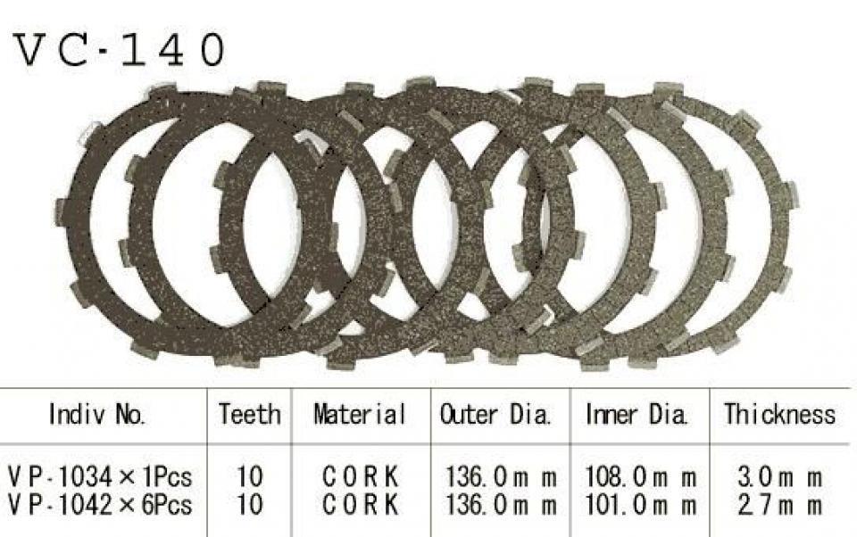 Disque d embrayage Kyoto pour Moto Honda 400 XLS 1981 Neuf