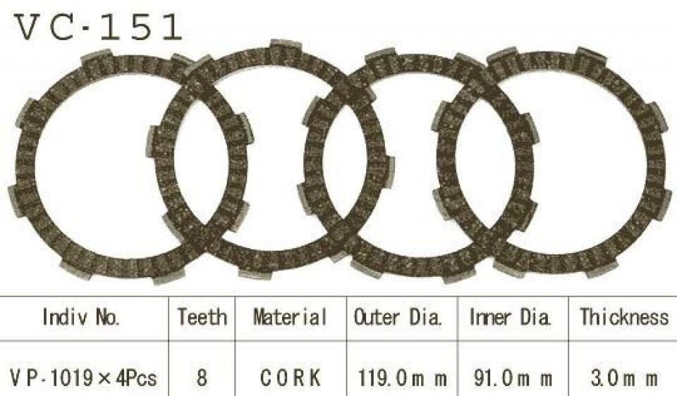 Disque d embrayage Kyoto pour Moto Yamaha 125 YBR 2005 à 2013 Neuf