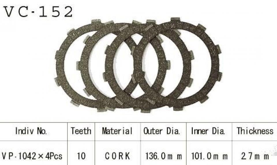 Disque d embrayage Kyoto pour Moto Honda 250 Xl Sb 1982 Neuf