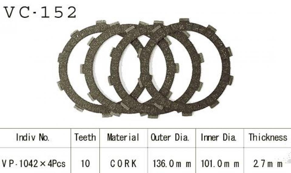 Disque d embrayage Kyoto pour Moto Honda 250 Xl Sz Sa 1978 à 1981 Neuf
