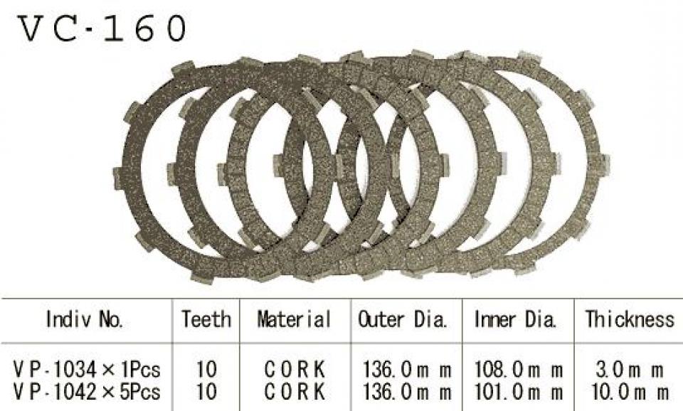 Disque d embrayage Kyoto pour Moto Honda 125 Mtx R Rally 1986 à 1989 Neuf