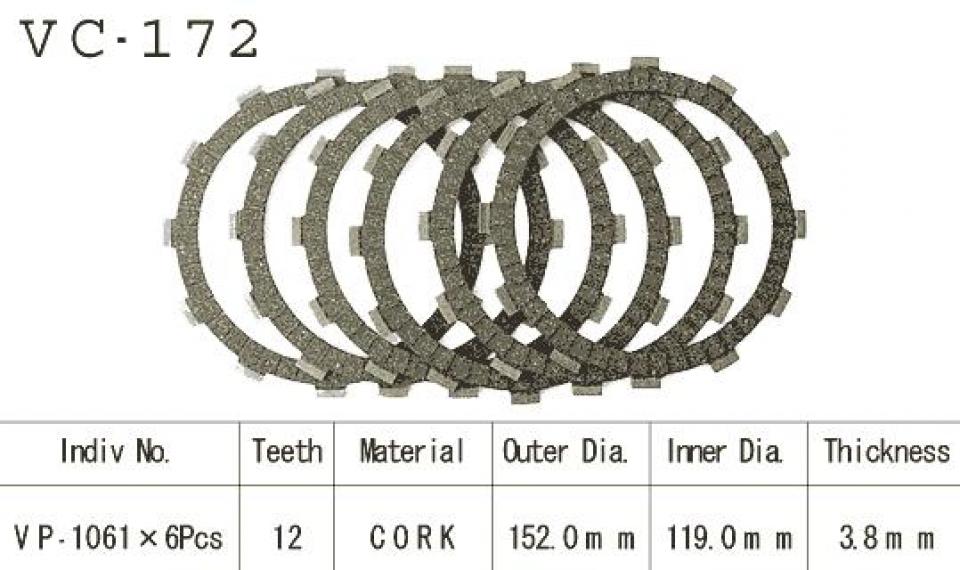 Disque d embrayage Kyoto pour Moto Honda 750 Cbx F 1984 à 1987 Neuf