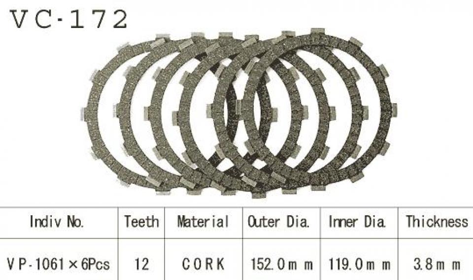 Disque d embrayage Kyoto pour Moto Honda 750 Cbx F 1984 à 1987 Neuf