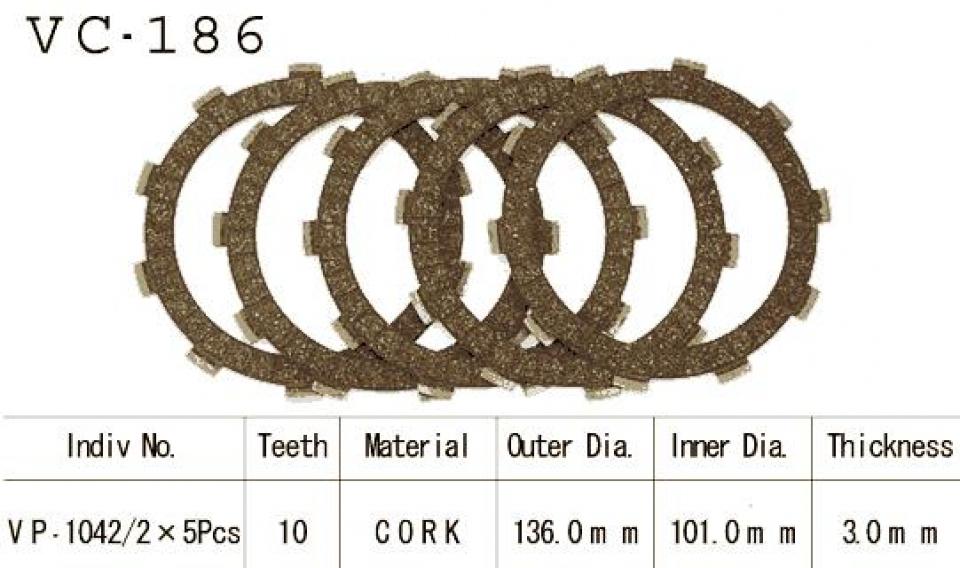 Disque d embrayage Kyoto pour Moto Honda 125 Mbx F 1984 à 1986 Neuf