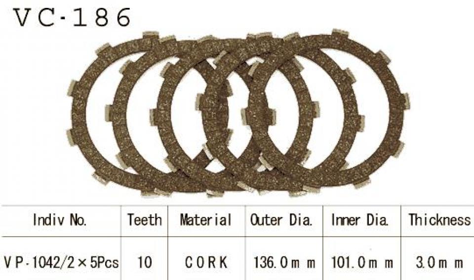 Disque d embrayage Kyoto pour Moto Honda 125 Mbx F 1984 à 1986 Neuf