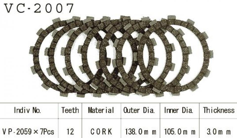Disque d embrayage Kyoto pour Moto Yamaha 125 YZ 1991 à 1992 Neuf