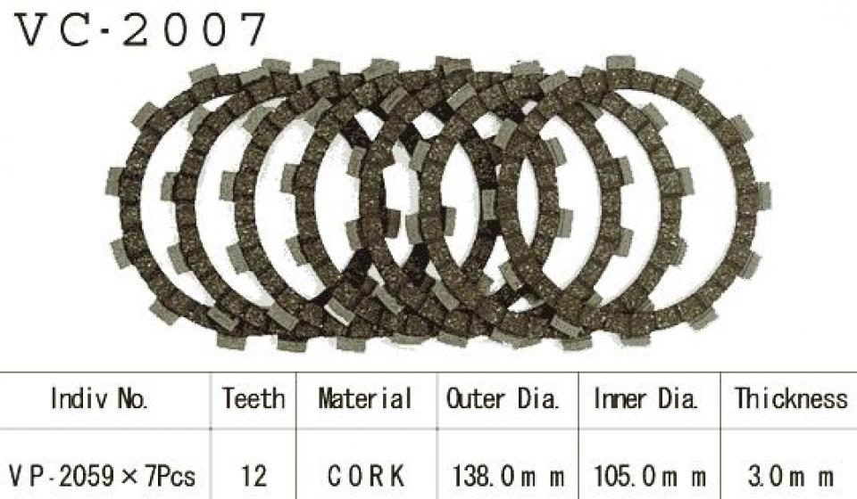 Disque d embrayage Kyoto pour Moto Yamaha 125 YZ 1991 à 1992 Neuf