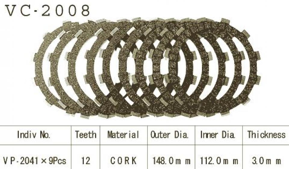 Disque d embrayage Kyoto pour Moto Yamaha 750 FZR R 1989 à 1992 Neuf