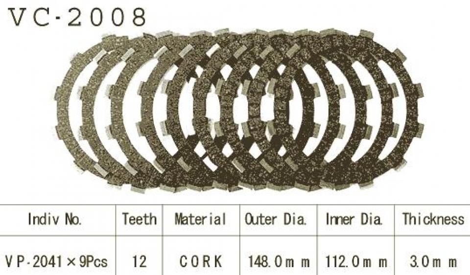 Disque d embrayage Kyoto pour Moto Yamaha 750 FZR R 1989 à 1992 Neuf