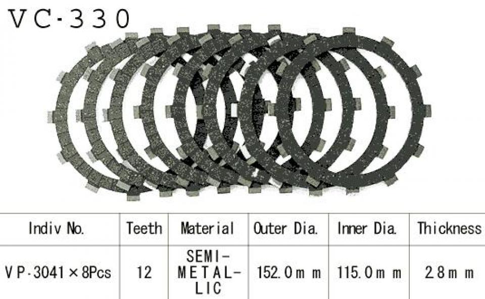 Disque d embrayage Kyoto pour Moto Suzuki 650 GS G 1981 à 1983 Neuf