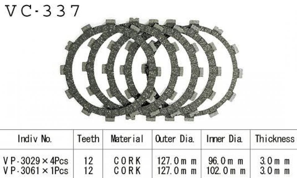 Disque d embrayage Kyoto pour Moto Suzuki 125 TS ER 1979 à 1981 Neuf