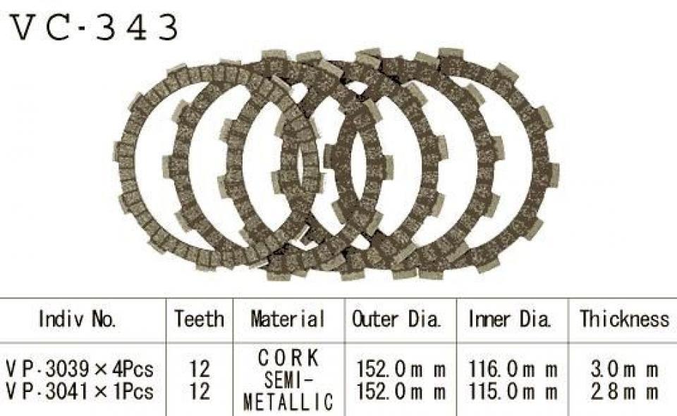 Disque d embrayage Kyoto pour Moto Suzuki 250 Gw Inazuma 2012 à 2018 Neuf